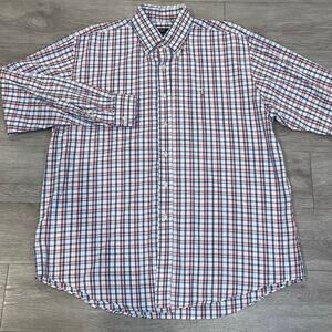 Polo Ralph Lauren Plaid Oxford Shirt Designer Preppy Mens 16.5 Office Wedding